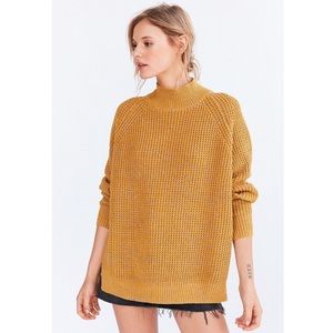 Urban Outfitters BDG Waffle Knit Sweater, Mustard